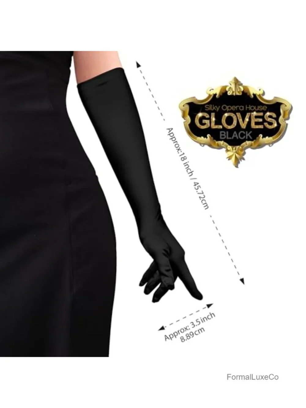 1 Pair Long Opera Satin Gloves Women 80s Party Costume Elbow Length Fancy
